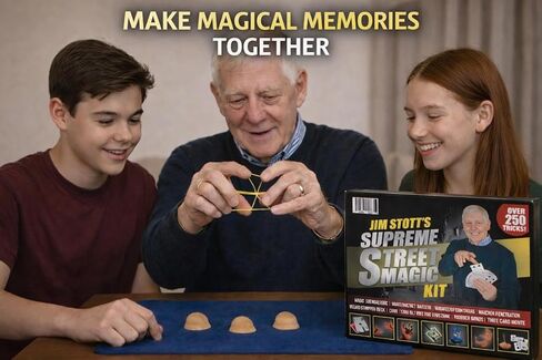 Street Magic Kit for Kids – 50+ Street Magic Tricks | Easy Beginner Magic Set with Cards, Coins & Mind Reading | Fun Gift for Boys, Girls, Teens & Adults in Kuwait