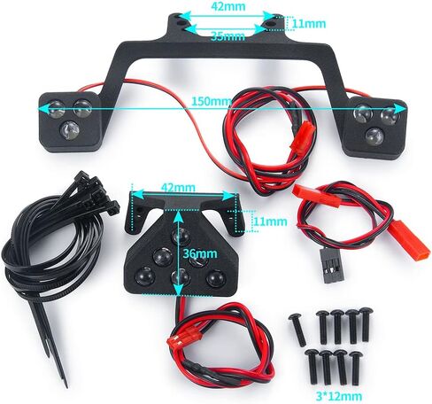MORLORDY RC Light Kits Front and Rear Lights Set for 1/5 Arrma Kraton 8S BLX Speed Monster Truck Upgrade Parts in Kuwait