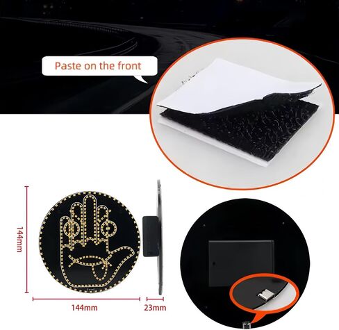 Car LED Funny Facial Expression Light Smile Face Lights With Remote Control Rear Window Warning Reminder Lamp Accessory in Kuwait