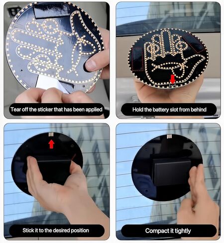 Car LED Funny Facial Expression Light Smile Face Lights With Remote Control Rear Window Warning Reminder Lamp Accessory in Kuwait