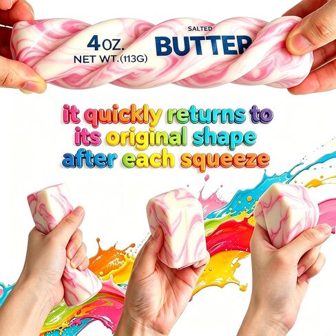 Butter Squishy, Squishy Butter, Squeeze Toys, Realistic Butter Stick Soft Squeeze Toys (Butter-2PCS) in Kuwait