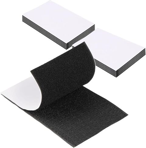 6 Pcs Velcro for Couch Cushions, Heavy Duty Strips with Strong Adhesive, Furniture Velcro Sheets to Prevent Sliding, Indoor Outdoor Use Instead of Holes and Screws Black in Kuwait