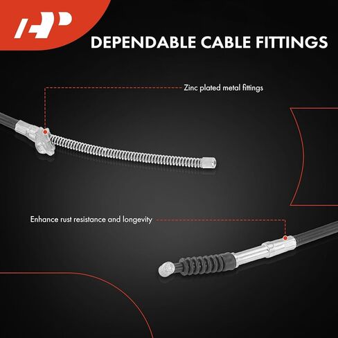 A-Premium Rear Passenger Side Parking Brake Cable Assembly Compatible with Toyota Models: Corolla 2004 2005 2006 2007 - Replace# 4642002080 in Kuwait