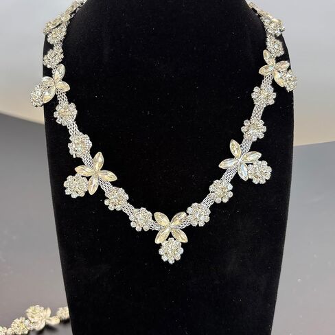1Yard Rhinestone Fringe Chain，Crystal Wedding Bridal Costume Flower Chain ，Bridal Applique Beaded Trim for Party Decoration in Kuwait