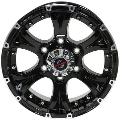 TASKMASTER Viking Aluminum Trailer Wheel 15x5 5 Lug on 5 Black Machined Lip 3.19" Center Bore 2150 lb Load Capacity Utility & Cargo Trailer Rim with Valve Stem BLACK Cap in Kuwait