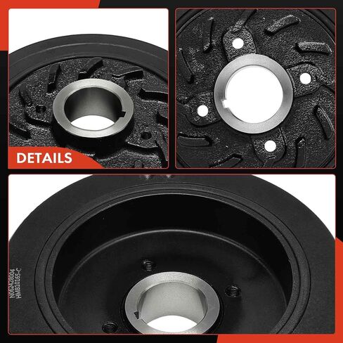 A-Premium Engine Harmonic Balancer Crankshaft Pulley Compatible with Mitsubishi L300 1986-2013 2.5L, L200 III Pickup 1996-2011 2.5L, Pajero III 1999-2007 2.5L in Kuwait