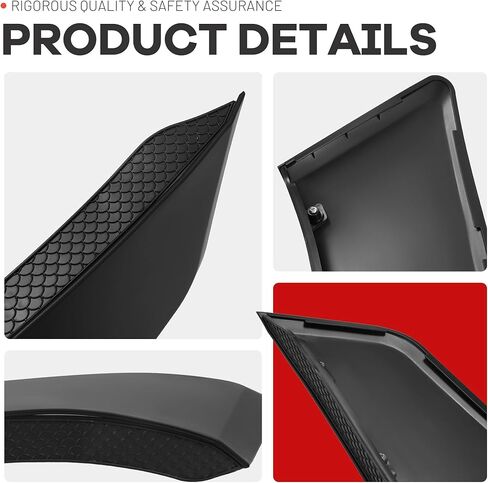 Rear Quarter Panel Side Scoop Compatible with 2015-2023 Ford Mustang All Model Rear Fender Penal Flare Side Scoops Vents Performance Primer Matte Black Plastic in Kuwait