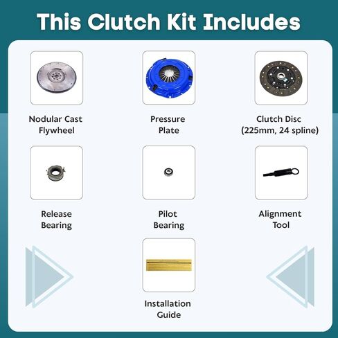 مجموعة القابض EFT المرحلة 1 لمحرك 2002-2005 Subaru Impreza WRX 2.0L AWD Turbo 5 Speed ​​EJ 205 - قدرة عزم الدوران المحسنة والمتانة التي توفر مشاركة سلسة - ضمان العلامة التجارية لمدة 12 شهرًا in Kuwait