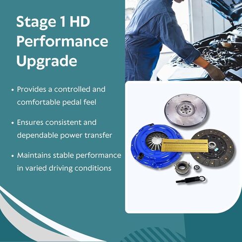 مجموعة القابض EFT المرحلة 1 لمحرك 2002-2005 Subaru Impreza WRX 2.0L AWD Turbo 5 Speed ​​EJ 205 - قدرة عزم الدوران المحسنة والمتانة التي توفر مشاركة سلسة - ضمان العلامة التجارية لمدة 12 شهرًا in Kuwait
