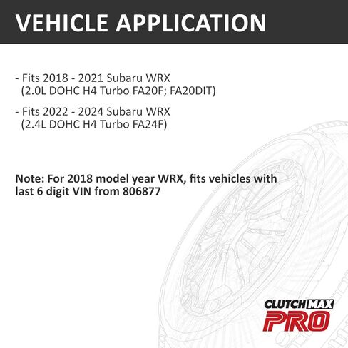 مجموعة القابض ClutchMaxPRO Performance Stage 1 متوافقة مع 2018-2021 WRX 2.0 FA20F FA20DIT 2022-2024 WRX 2.4 FA24F Turbo 2.0L 2.4L (CP15226HD-ST1) in Kuwait