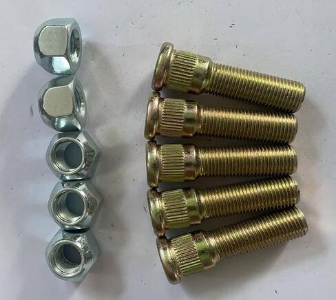 5 قطع 1/2 بوصة - 20 × 2 بوصة. طول UHL 0.61 بوصة. مسامير عجلة الضغط مع صواميل العروة البديلة لمحور مقطورة Dexter 3500-7000lbs in Kuwait