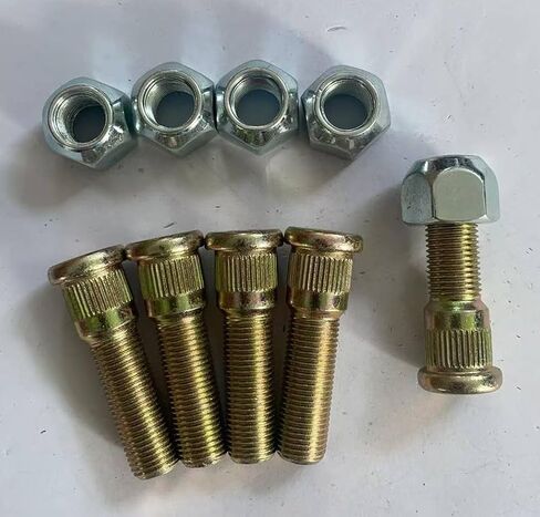 5 قطع 1/2 بوصة - 20 × 2 بوصة. طول UHL 0.61 بوصة. مسامير عجلة الضغط مع صواميل العروة البديلة لمحور مقطورة Dexter 3500-7000lbs in Kuwait