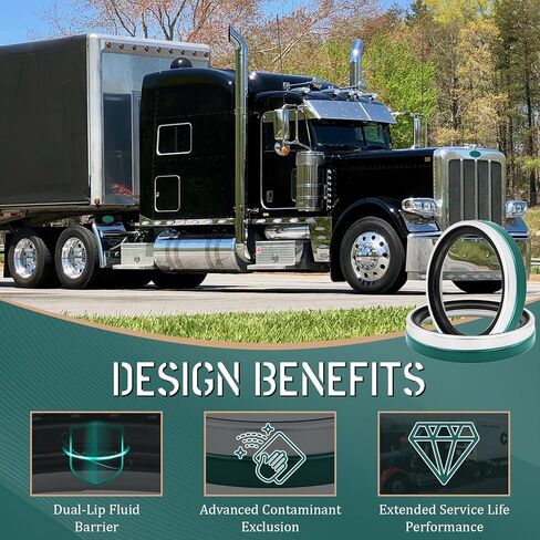 أختام عجلة محور القيادة الكلاسيكية - مناسبة لشاحنات Freightliner وKenworth وPeterbilt وVolvo وشبه الشاحنات الدولية - تحل محل SKF 47697/47691/47692، Stemco 393-0173-4pcs in Kuwait