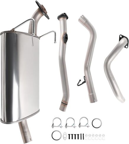 409 Stainless Steel Exhaust Resonator Muffler Pipe System Replacement kit Compatible with 1996 1997 1998 4Runner 3.4L V6, Muffler and Tail Pipe，Repklace OE: 605105, 304101, EPA Compliant in Kuwait