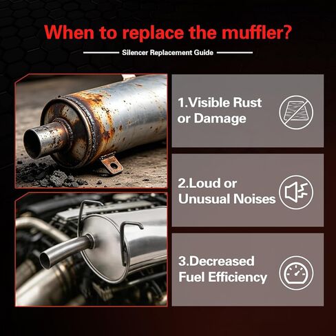 409 Stainless Steel Exhaust Resonator & Muffler Pipe System Replacement Kit Compatible with CR-V 1997-2001 2.0L L4, Muffler and Tail Pipe, Repklace OE: 48321, 52203 EPA in Kuwait