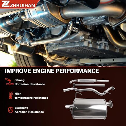 409 Stainless Steel Exhaust Resonator & Muffler Pipe System Replacement Kit Compatible with CR-V 1997-2001 2.0L L4, Muffler and Tail Pipe, Repklace OE: 48321, 52203 EPA in Kuwait