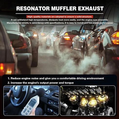 409 Stainless Steel Exhaust Resonator & Muffler Pipe System Replacement Kit Compatible with CR-V 1997-2001 2.0L L4, Muffler and Tail Pipe, Repklace OE: 48321, 52203 EPA in Kuwait