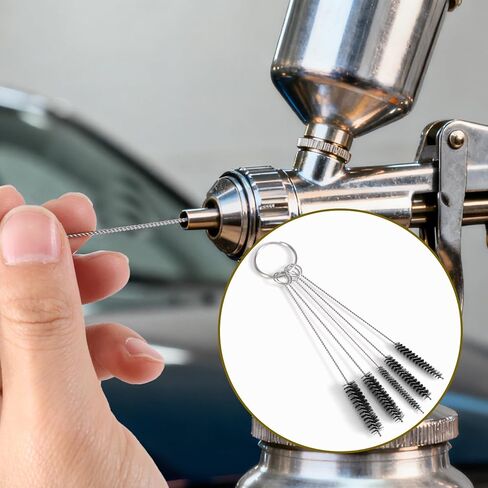 Carburetor Cleaning Kit, Includes 13 Needles 4 Cleaning Hooks 3 Single-Head Brush 5 Nylon Brush 10 Single-Headed Needles 1 Pointed Hook Scraper for Mowers Welder Motorcycles ATVs Chainsaws Jet in Kuwait