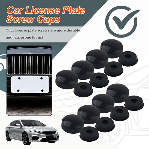 8PCS Car License Plate Screw Caps,Durable Car License Plate Screw Caps for Keeping Cars Licenses Plates Screws,Practical Cars Licenses Plates Frame Screws Cap in Kuwait