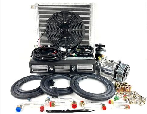 UNIVERSAL A/C KIT UNDER DASH EVAPORATOR 450-100B 8PK PULLEY HEAT & COOL in Kuwait