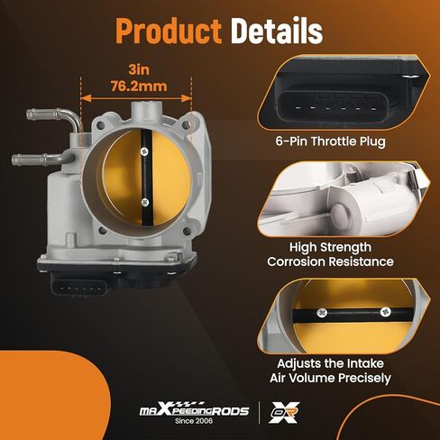 maXpeedingrods Electronic Throttle Body for Infiniti QX56 2011-2013 QX80 2014-2019, for Nissan Armada Nv2500 Nv3500 2018-2019 Titan 2017-2019 Titan XD 2016-2019 5.6L, 161191LA0A 977-324 6E0012 TB1277 in Kuwait