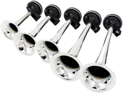 12V 130DB 20A 5-Trumpet Musical Air Horn With Compressor Kit Compatible With Car in Kuwait