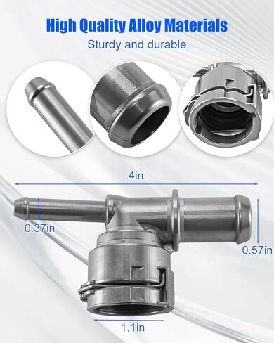 Aluminum Heater Hose Joint Fit for Jeep Wrangler JL 2.0 2018 2019 2020 2021 2022 2023 2024 Replace 68280784AB in Kuwait
