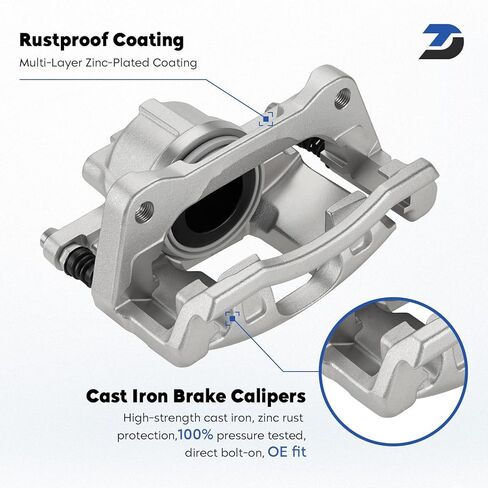 Front Brake Calipers for Jeep 2013-2017 Wrangler, 2018 Wrangler JK, 2013-2016 Dodge Grand Caravan Chrysler Town & Country, 2013 Dodge Journey, 2011 Dodge Nitro, 13-15 Ram C/V, 13-14 VW Routan in Kuwait