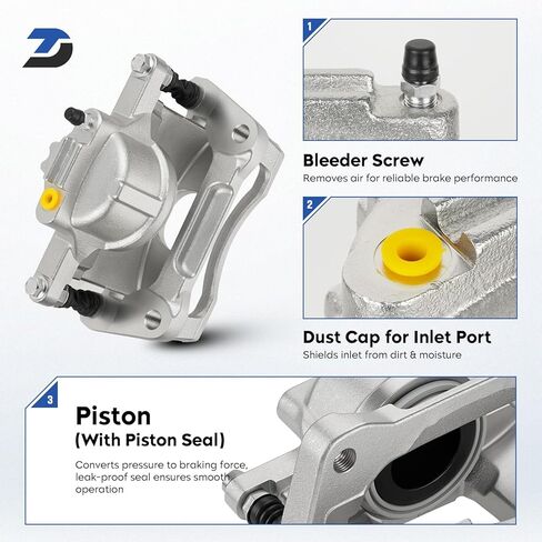 Front Brake Calipers for Jeep 2013-2017 Wrangler, 2018 Wrangler JK, 2013-2016 Dodge Grand Caravan Chrysler Town & Country, 2013 Dodge Journey, 2011 Dodge Nitro, 13-15 Ram C/V, 13-14 VW Routan in Kuwait