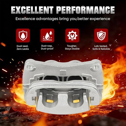 Front Disc Brake Caliper Assembly with Bracket fit for Subaru Forester 2003-2018, Crosstrek 2016-2017, Outback 2002-2014, Legacy 2002-2014, Front Right/Left Caliper set with 2PC, 19-B2682B 19-B2683B in Kuwait
