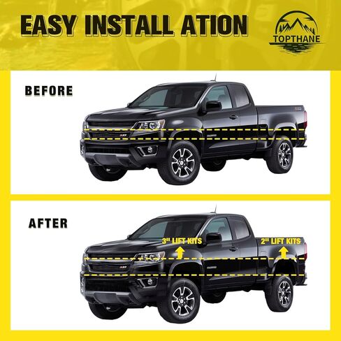 مجموعات رفع تسوية أمامية وخلفية 3 بوصات لـ 2005-2022 Nissan Frontier 2WD/4WD - تتضمن مجموعة كتل الرفع ومسامير U مربعة ممتدة لـ 2005-2022 Nissan Frontier 2WD/4WD in Kuwait