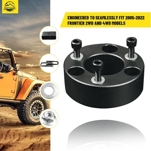 مجموعات رفع تسوية أمامية وخلفية 3 بوصات لـ 2005-2022 Nissan Frontier 2WD/4WD - تتضمن مجموعة كتل الرفع ومسامير U مربعة ممتدة لـ 2005-2022 Nissan Frontier 2WD/4WD in Kuwait