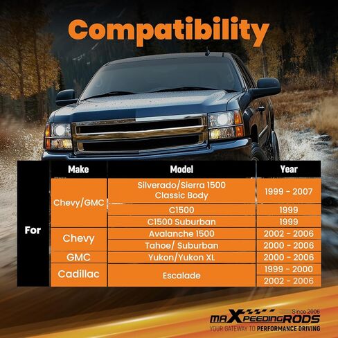 مغزل رفع maxpeedingrods مقاس 3 بوصات لسيارة 1999-2007 Chevy Silverado 1500/GMC Sierra 1500 Classic Body، من أجل Tahoe/Yukon/Avalanche 1500/Suburban/Escalade/C1500 in Kuwait