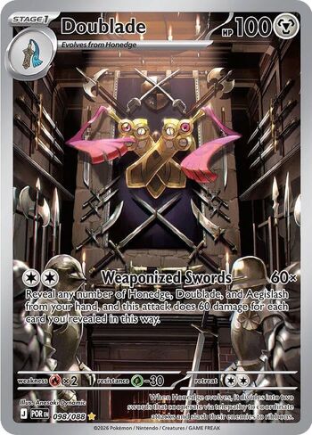 Pokemon - Doublade 098/088 - Perfect Order - Illustration Rare - Full Art Foil - Single Card in Kuwait