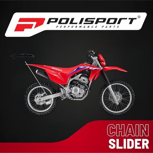 Polisport Motocross Motorcycles (MX) سلسلة منزلق لهوندا CR125/250 (2002-2007)، CRF250R (2004-2009)، CRF450R (2002-2008) - منزلق سلسلة TPU عالي الجودة OEM، متين، سهل التركيب، أسود in Kuwait