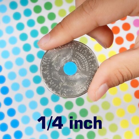 10080 PCS Small Dot Stickers 1/4" Mini Circle Stickers 12 Color Coding Labels Tiny Dot Stickers for Office,Classroom in Kuwait