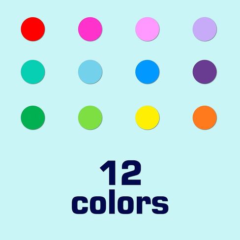 10080 PCS Small Dot Stickers 1/4" Mini Circle Stickers 12 Color Coding Labels Tiny Dot Stickers for Office,Classroom in Kuwait
