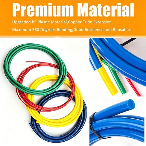 4pc 13ft(4m) Conditioning Copper Tubing Pipe Extension Tool Kit 1/4" 3/8" 1/2" 5/8" Copper Tube Bender Strip Kit - with Premium XL Protective Gloves for Air Conditioner Line Repair Tools in Kuwait