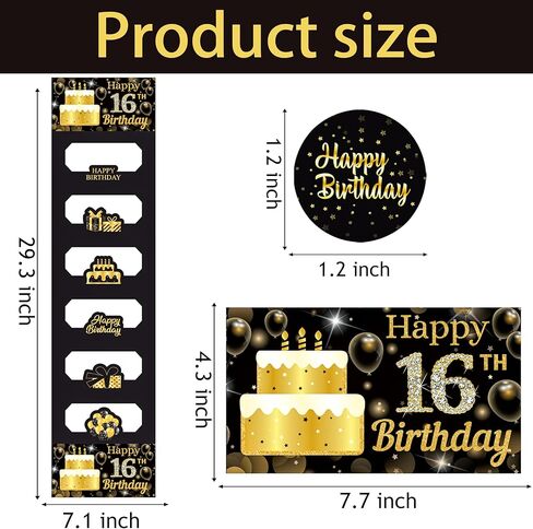 16th Happy Birthday Party Money Envelope for Cash Gifts Birthday Eve Party Cash Gifts Surprise Money or Gift Card Holder for Boys Girls 16th Celebration Party Supplies in Kuwait