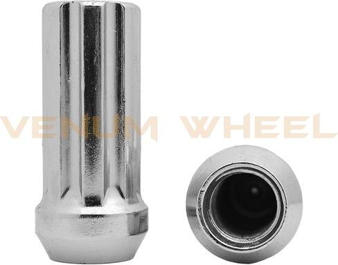 Venum wheel accessories (20) VNM Spline Locking Lug Nuts 9/16"-18 Chrome Lugs Compatible with Ram 1500 2002-2011 Includes 2 Socket Keys in Kuwait