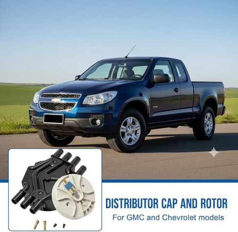 Distributor Cap and Rotor Kit for Chevrolet Blazer GMC Savana Safari 4.3L 1996-2005, Compatible w/Astro, S10, Jimmy, Bravada, OE# 10452458/1104050 in Kuwait