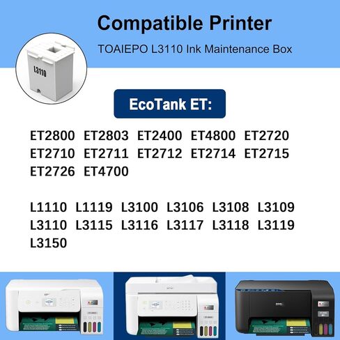 L3110 Maintenance Box Replacement Waste Ink Pad use for ET-2720 ET-2803 ET-2800 ET-2711 ET-4700 Printer in Kuwait