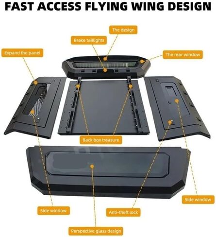 Hardtop Camper Canopy Compatible with Toyota Tundra Extended Top Easy Installation Carbon Steel Pickup Shell Cover Screw‑On Hard Shell Topper in Kuwait