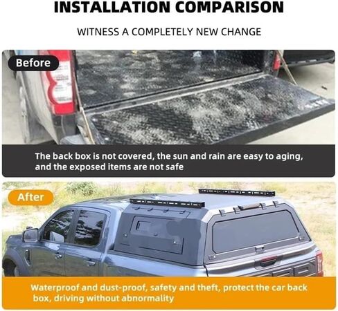 Hardtop Camper Canopy Compatible with Toyota Tundra Extended Top Easy Installation Carbon Steel Pickup Shell Cover Screw‑On Hard Shell Topper in Kuwait