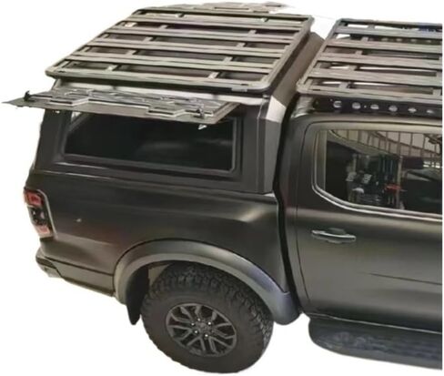 غطاء مظلة سرير صلب من الفولاذ المقاوم للصدأ متوافق مع Ford Ranger Raptor Pickup - علبة غطاء خلفي من سبائك الألومنيوم Ute Tray in Kuwait