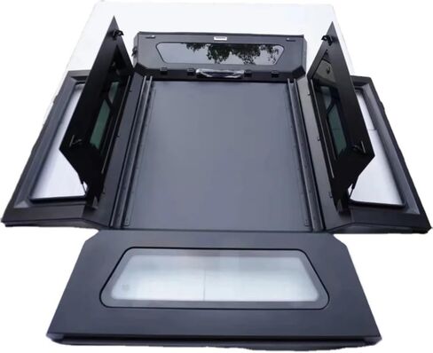 Compatible with Ford Ranger T8/T9 Hardtop Metal Canopy with Windows Waterproof Anti-Rust Aluminum Pickup Truck Topper Camper Shell Locking No-Drill (2019+) in Kuwait