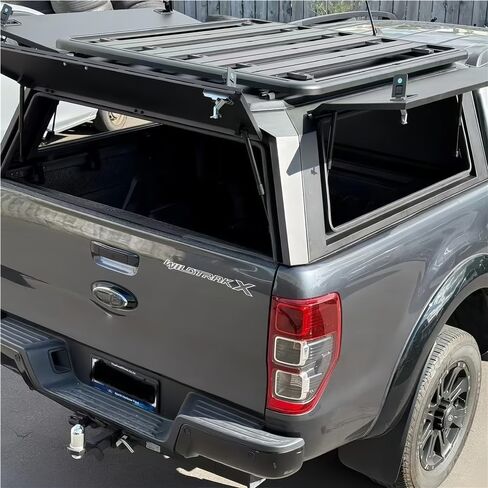 مظلة شاحنة بيك اب صلبة متوافقة مع 2025 Ford Ranger TRX Toyota Hilux LC70 KIA Tasman - غطاء تونيو مناسب من سبائك الألومنيوم مع قفل الباب الخلفي in Kuwait