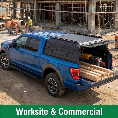 Hard Top Pickup Truck Topper Bed Cap Canopy Compatible with Ford F-150 Raptor 2010-2021 5.5FT Heavy Duty Waterproof | Locking No-Drill | Pickup Truck Topper Camper Shell in Kuwait