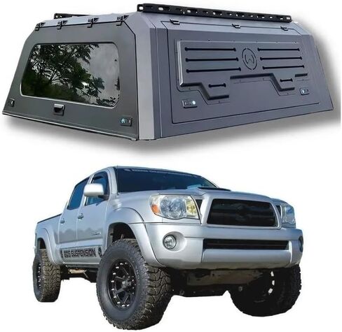 Steel Canopy Compatible with Toyota Tacoma Hard Top Pickup Truck Cap Waterproof Camper Shell Heavy‑Duty Off‑Road Topper in Kuwait