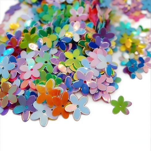 Glitter Flower Sequins, Mixed Colors, Loose Crafting Embellishments for Sewing, Wedding Decoration, Christmas, Clothes, Jewelry Making in Kuwait